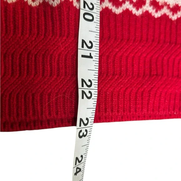 Teenie Weenie NWT All‎ That Bear Kawaii Red Fair Isle Knit Sweater Sz S Varsity